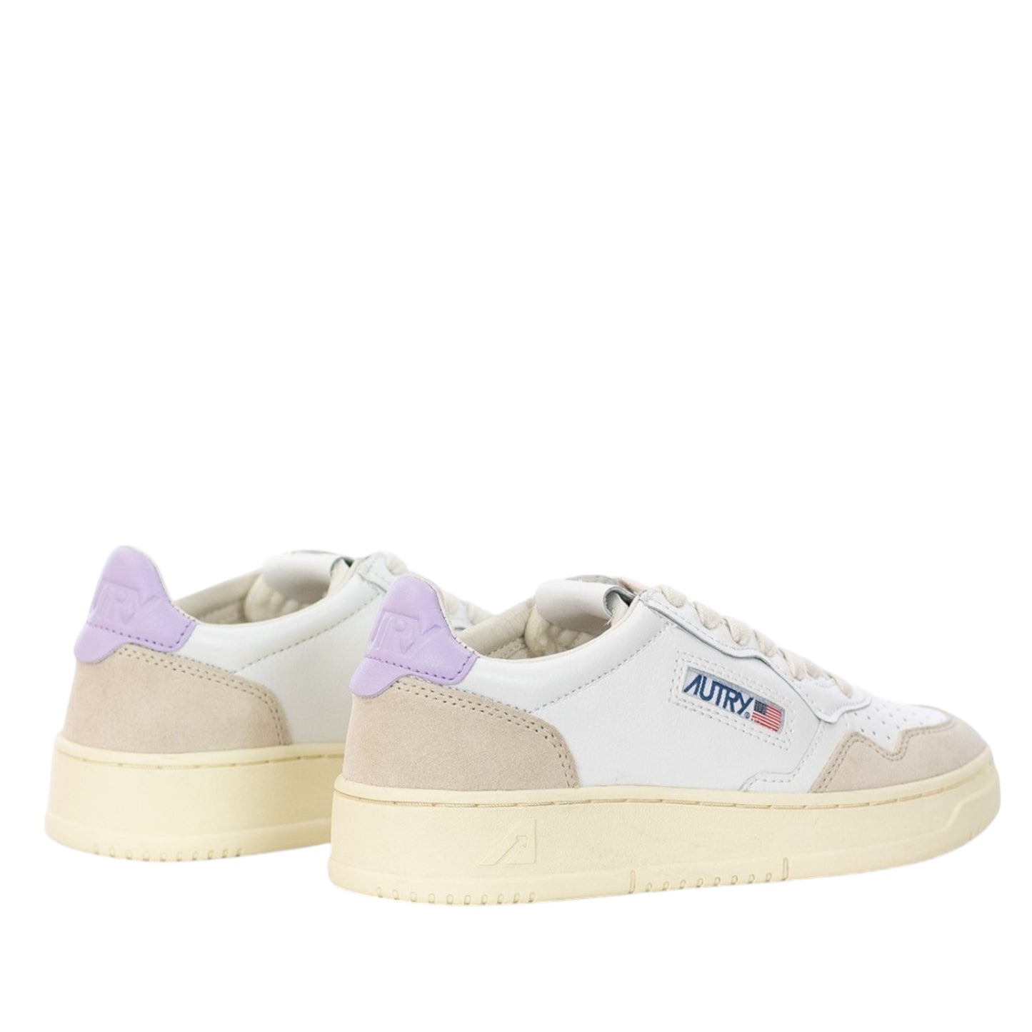 Autry Medalist Low AULW LS68 in pelle e camoscio Lilla