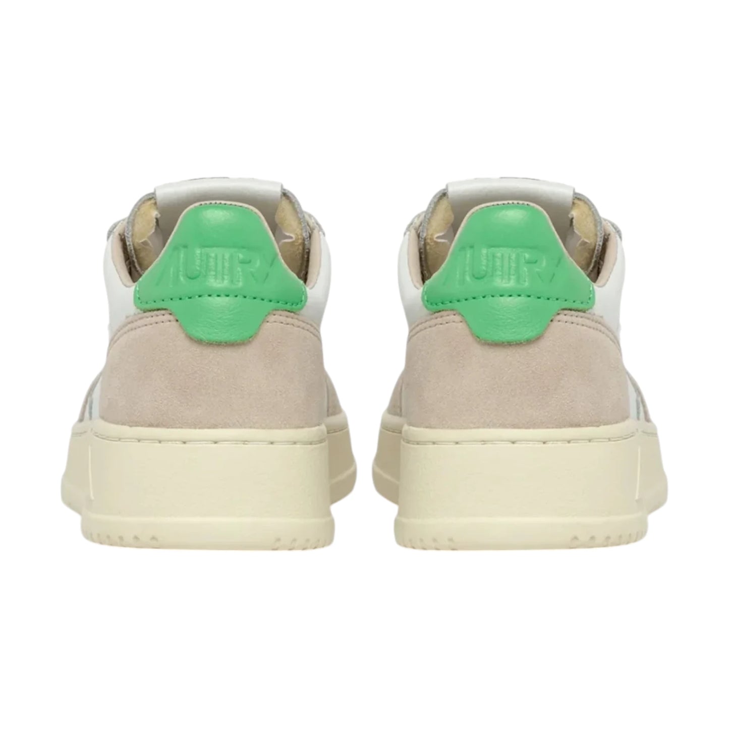 Autry Medalist Low AULW LS65 in pelle e camoscio spoiler Verde