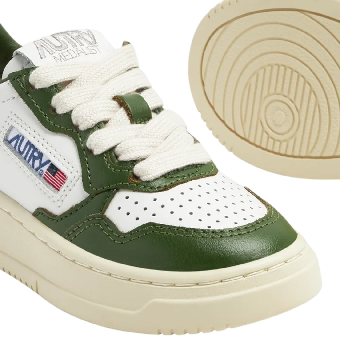 Autry kids medalist low KULK 3C01 green grey white