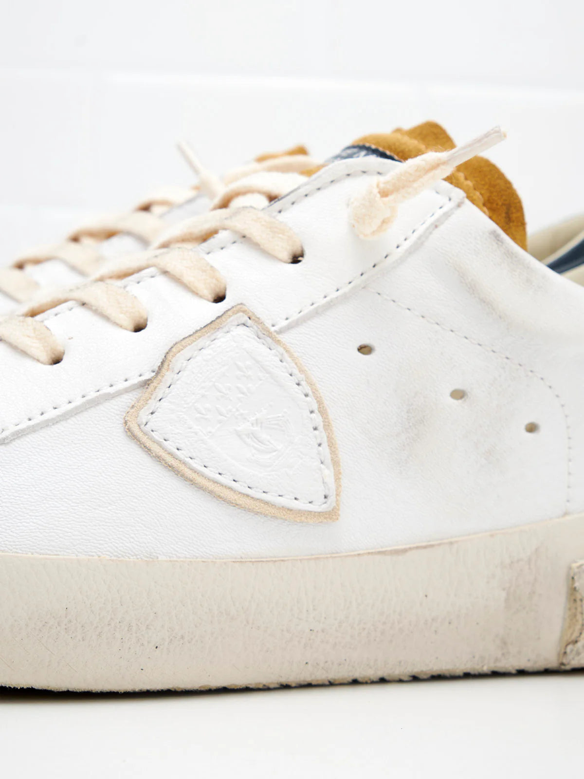 Philippe Model Paris PRSX PRLU WX21 Sneakers Low Man White Mustard Blue