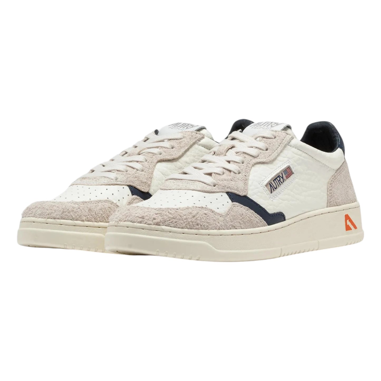 Autry Medalist Low AULW HE02 in pelle martellata e camoscio