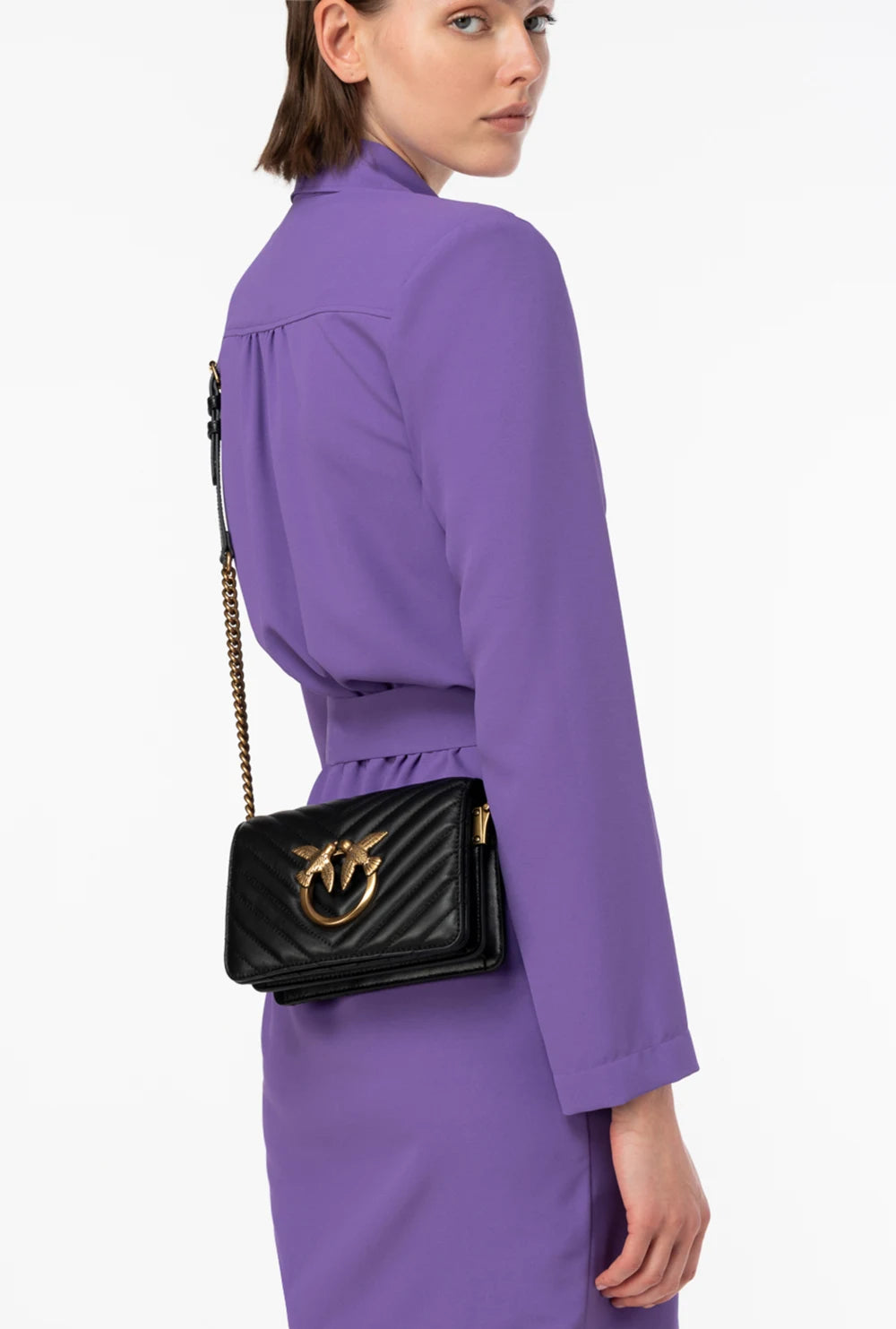 Pinko Mini Love Bag Click Chevron