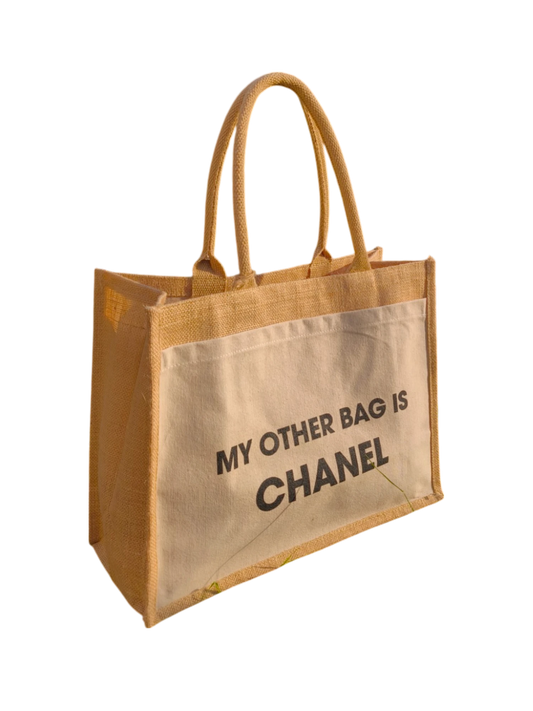 Borsa da Spiaggia e Shopper "My Other Bag is Chanel"
