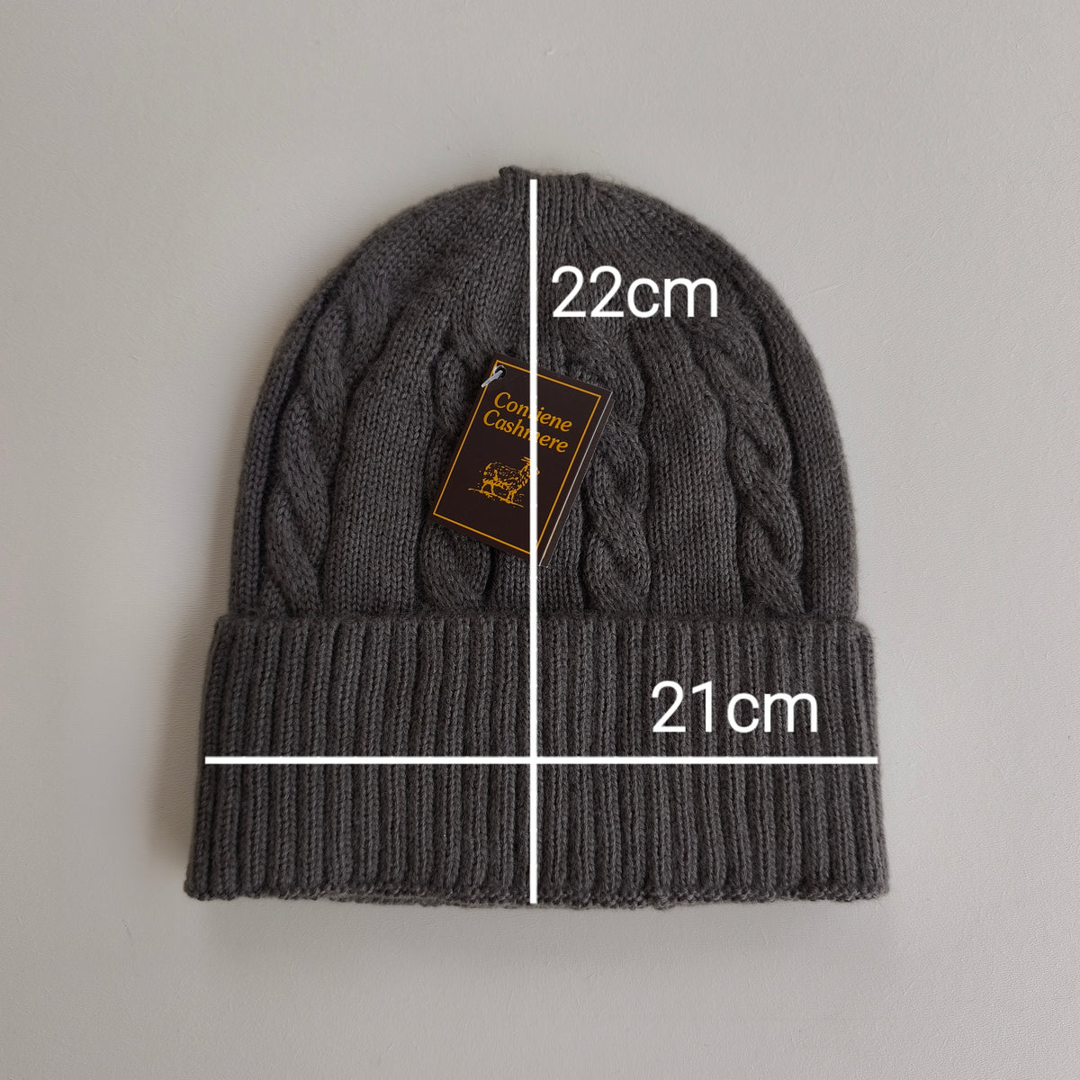 Cappello invernale lana/alpaca/cashmere unisex premium Tortora
