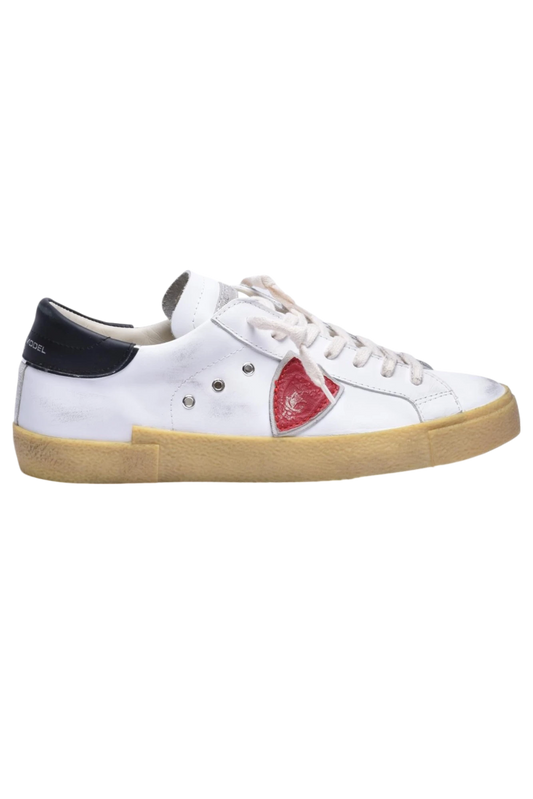 Philippe Model PRSX Low Man PRLU VIN1 Sneakers in pelle bianca