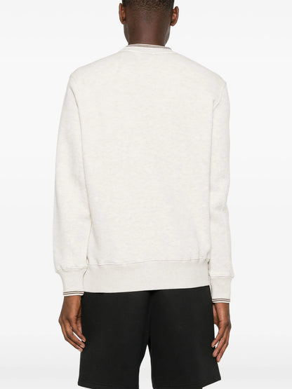 Sudadera de algodón con cuello redondo Autry Beige/Gris Jaspeado (Hombre)