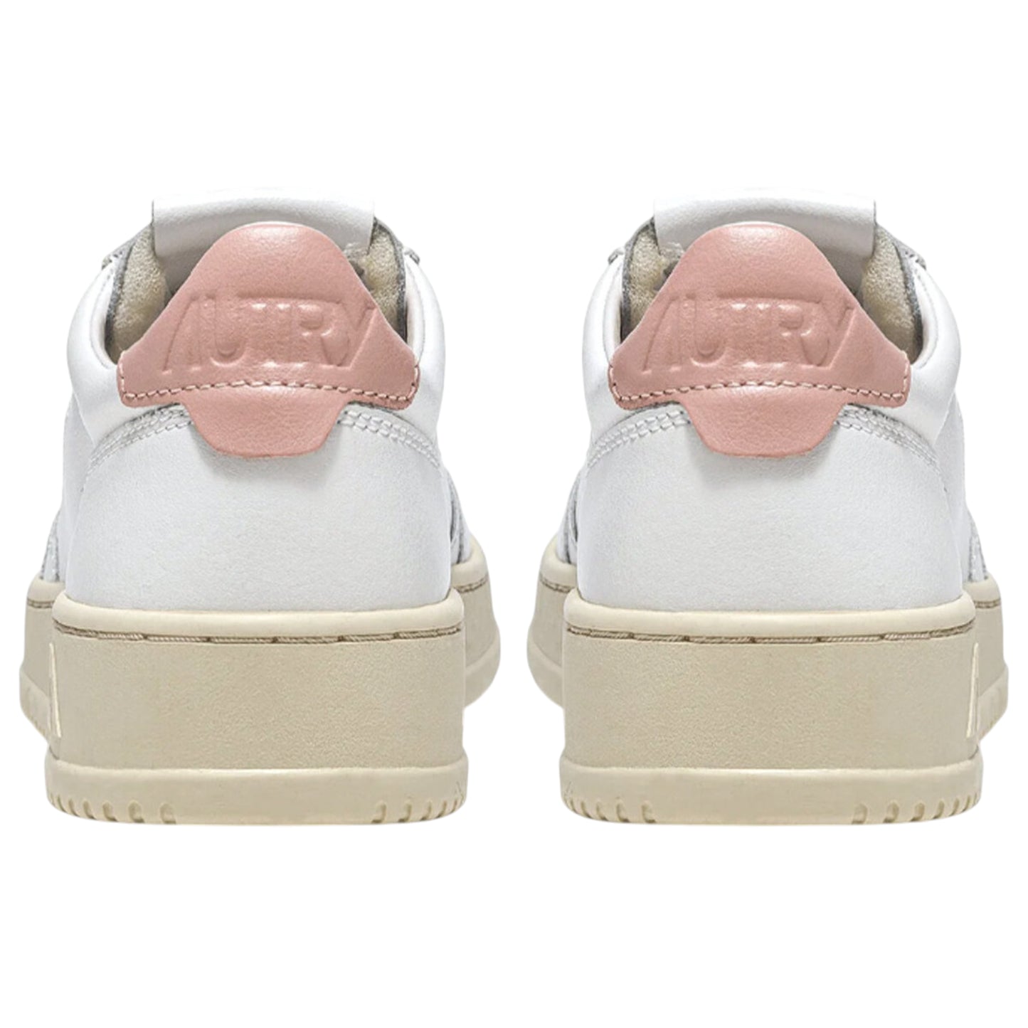Autry Medalist Low bianca in pelle Spoiler Rosa AULW LL16