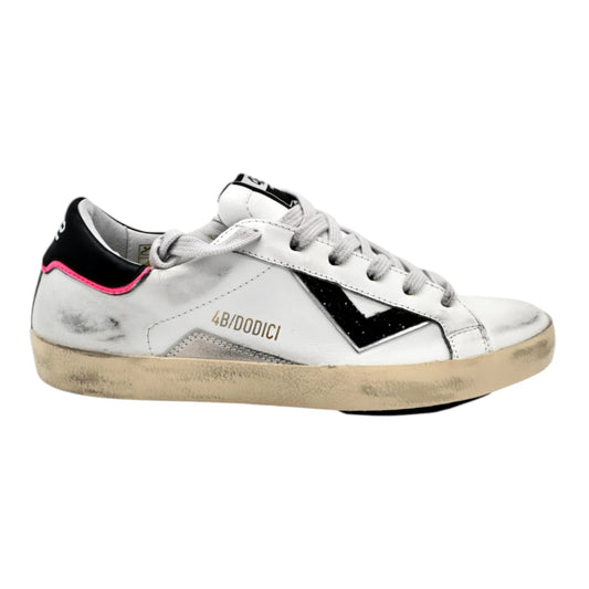 4B12 Sneakers Donna In Pelle Bianca SUPRIME