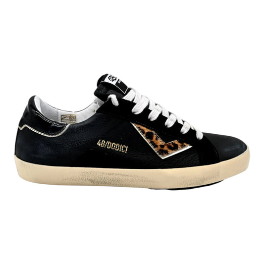 4B12 Sneakers Donna In Pelle Nera SUPRIME