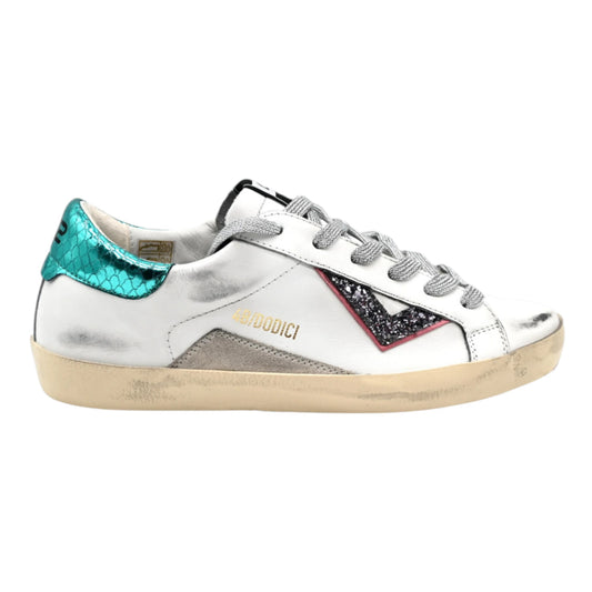4B12 Sneakers Donna In Pelle Bianca SUPRIME