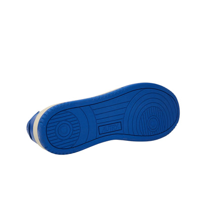 Autry Medalist Low sneakers in pelle bianca e blu royal AULM WB15 (Man)