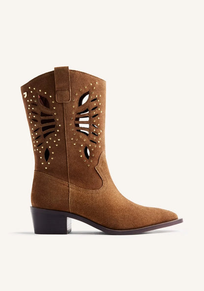 STIVALI COWBOY Pelle scamosciata