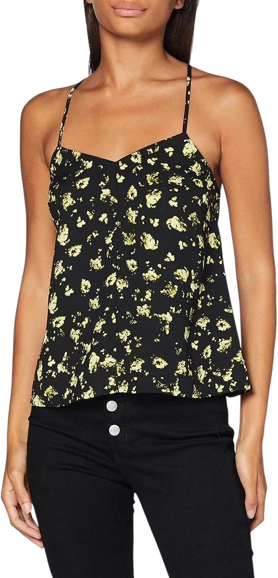 Calvin Klein Cross Back Floral Slip Top Sport Shirt Donna