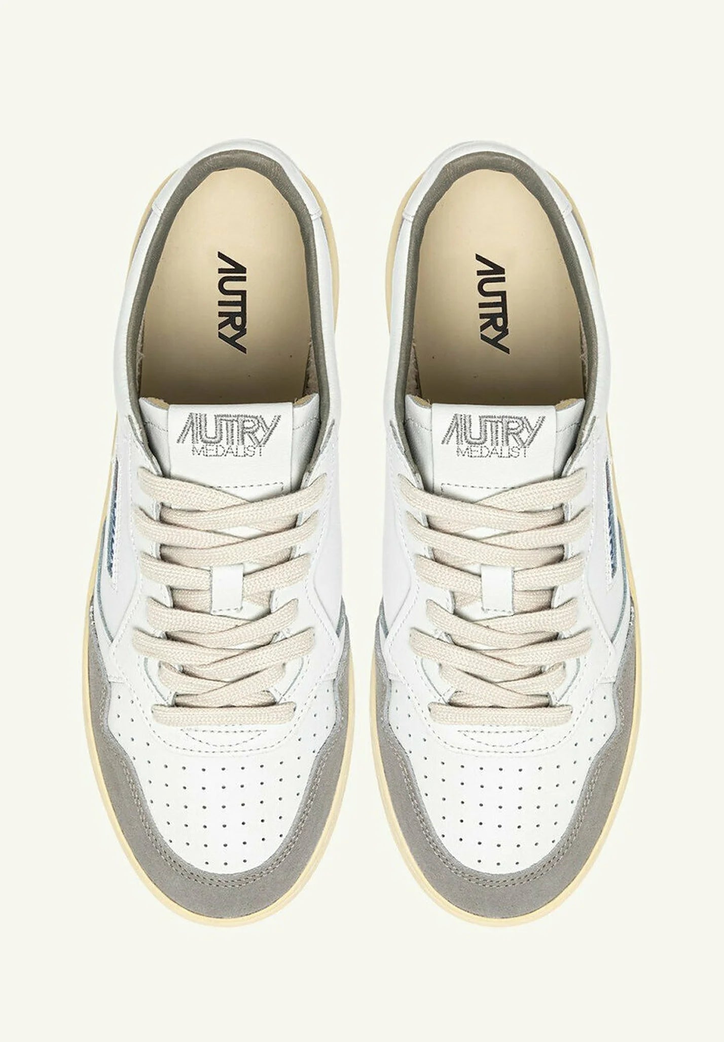 Autry Medalist Low AULW LS56 in Pelle e Camoscio Grigio (Woman)