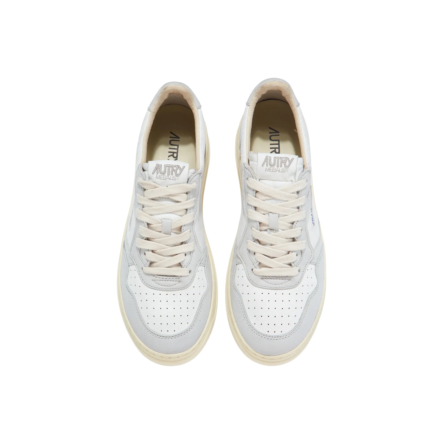 Autry sneakers Medalist Low Bicolor in pelle Bianca e Vapor  AULM GH03