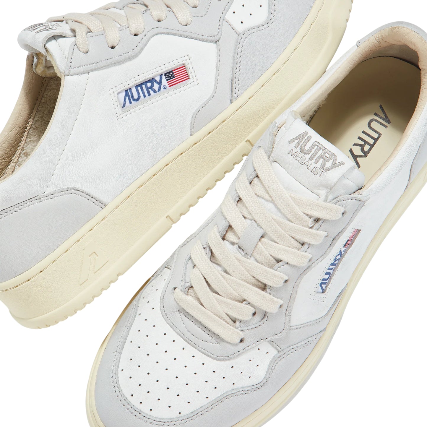 Autry sneakers Medalist Low Bicolor in pelle Bianca e Vapor  AULM GH03