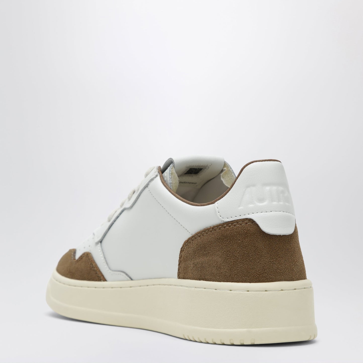 AUTRY Medialist In Pelle e Suede Marrone e Talloncino Bianco AULM FT17