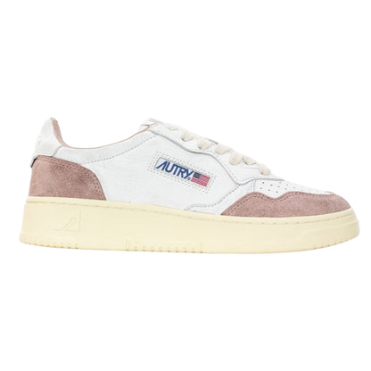 Autry sneakers medalist low in pelle e camoscio Rosa Antico AULW GS28 (Woman)