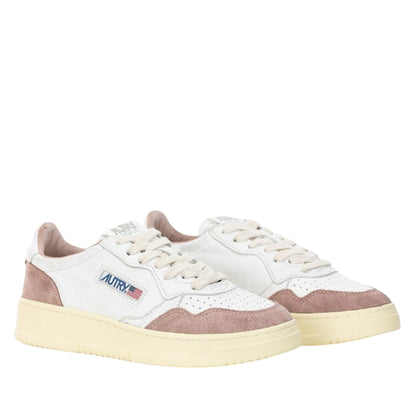 Autry sneakers medalist low in pelle e camoscio Rosa Antico AULW GS28 (Woman)