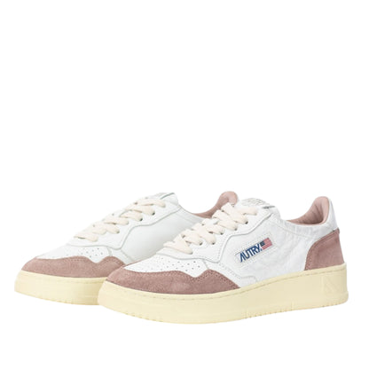 Autry sneakers medalist low in pelle e camoscio Rosa Antico AULW GS28 (Woman)