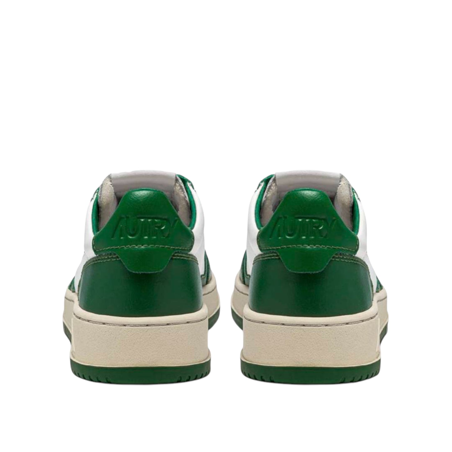 AUTRY SNEAKERS SNEAKERS MEDALIST LOW BICOLOR IN PELLE BIANCA E VERDE