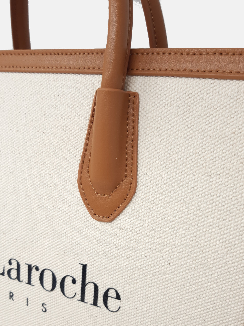 Guy Laroche Paris Borsa shopping in canvas naturale
