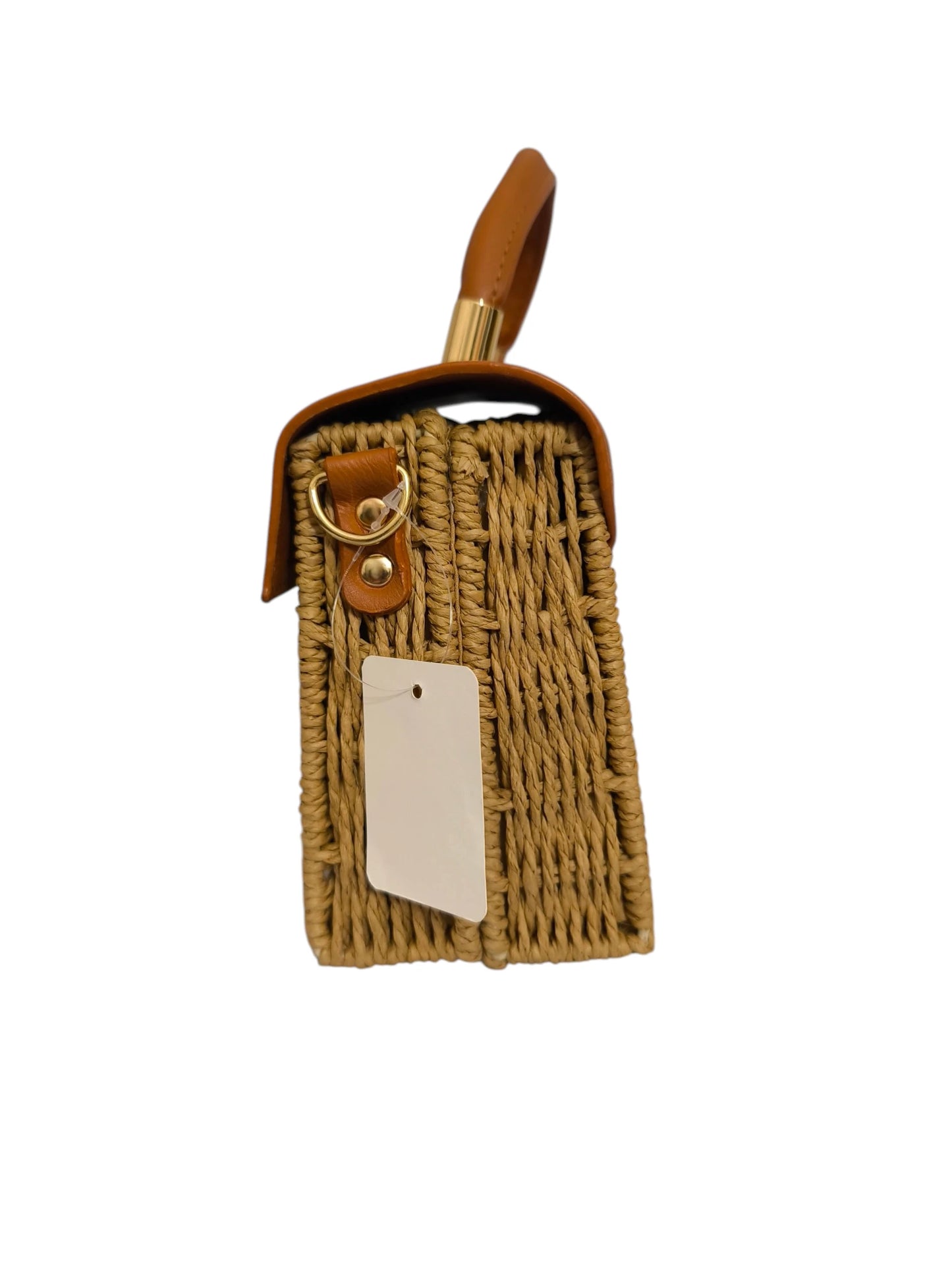 Borsa a Mano e Crossbody in Paglia Intrecciata