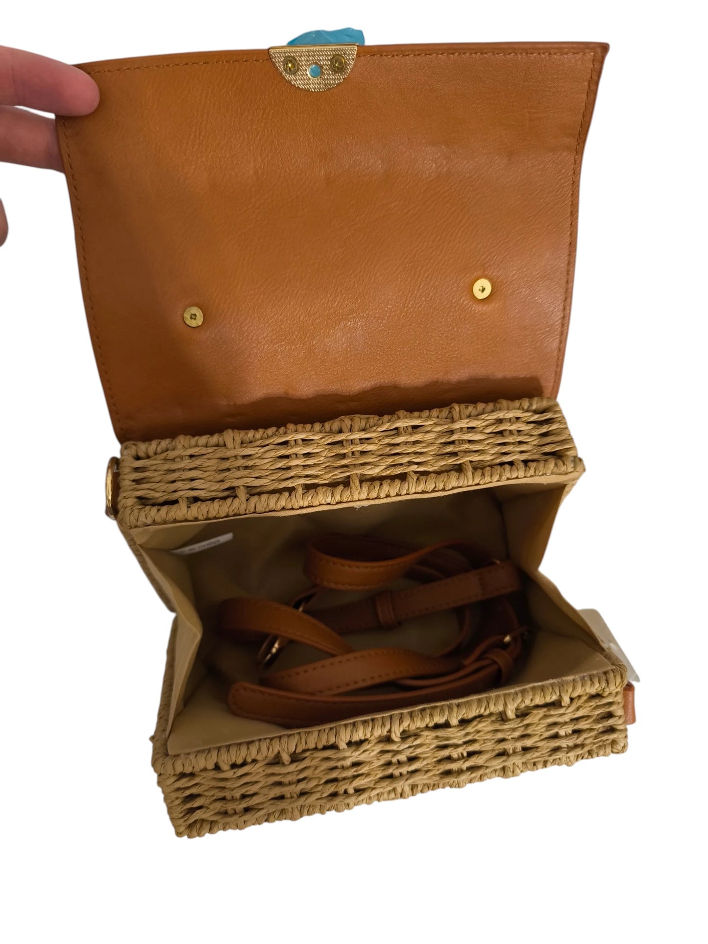 Borsa a Mano e Crossbody in Paglia Intrecciata