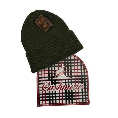 Cappello invernale lana/alpaca/cashmere unisex premium Verde Bosco
