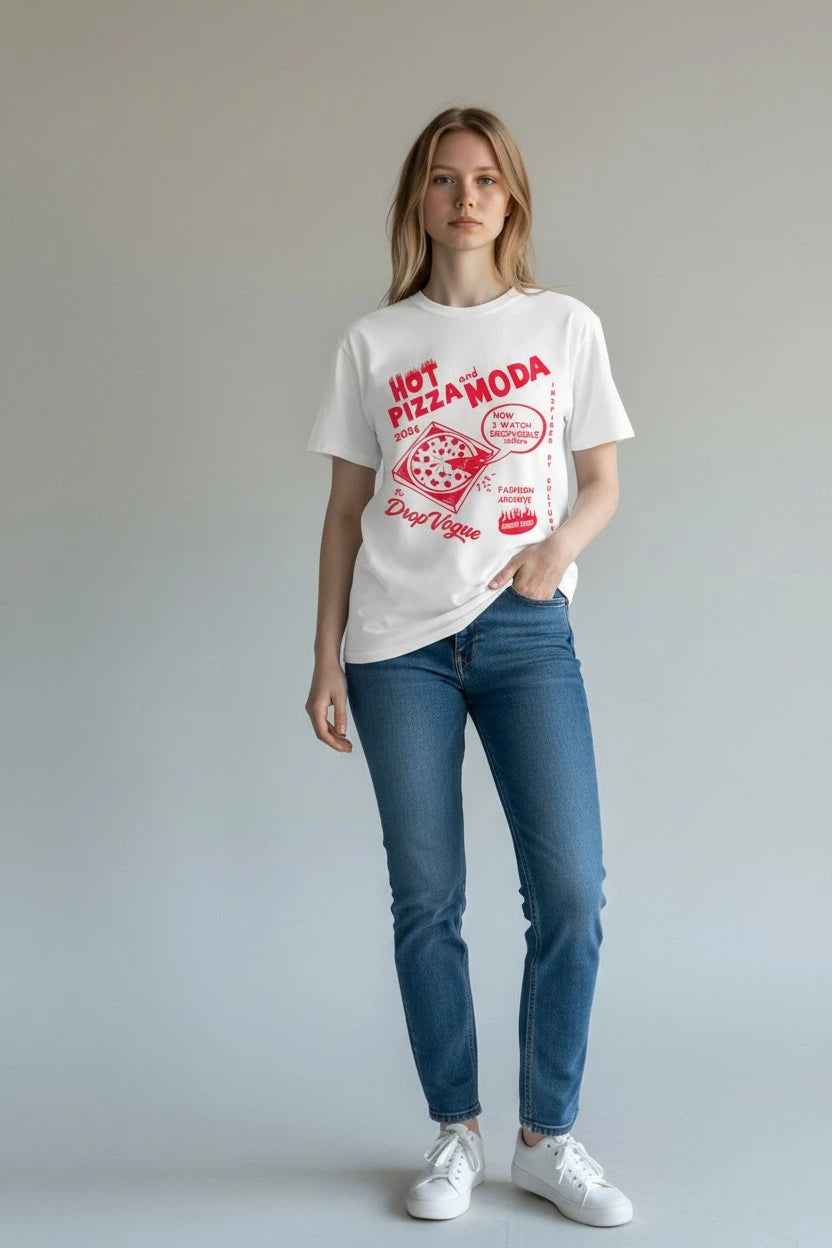 DropVogue T-Shirt "Hot Pizza"