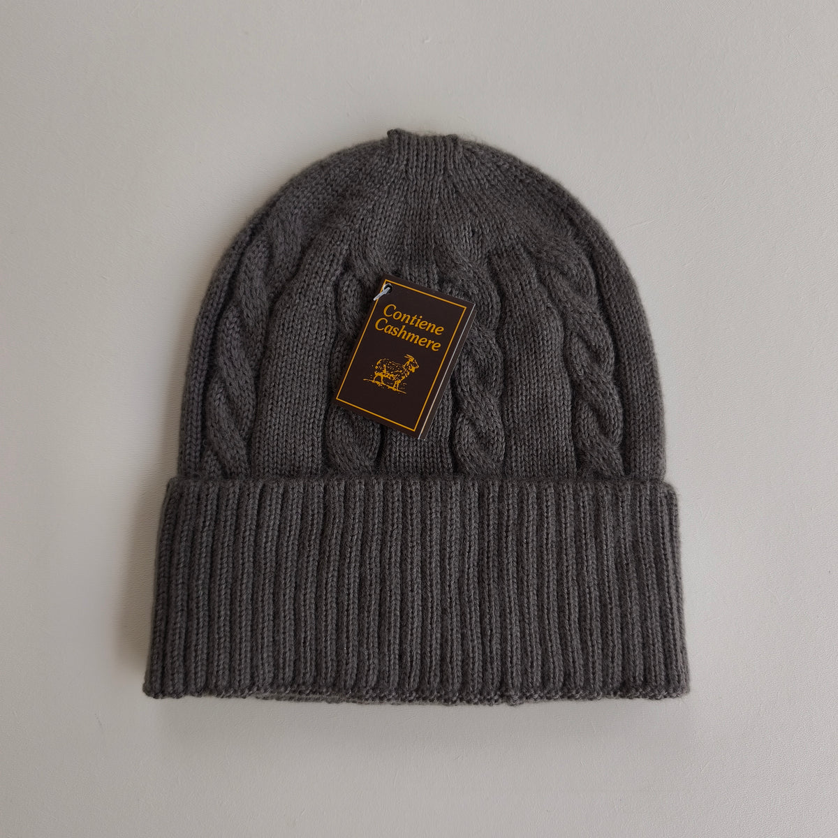 Cappello invernale lana/alpaca/cashmere unisex premium Tortora