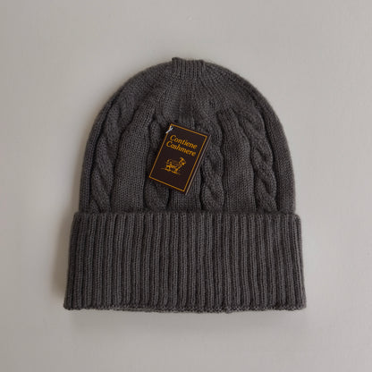 Cappello invernale lana/alpaca/cashmere unisex premium Tortora