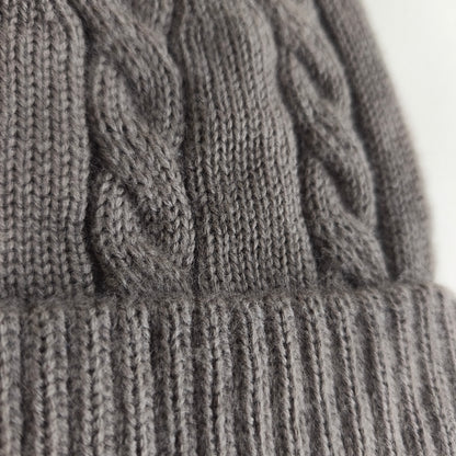 Cappello invernale lana/alpaca/cashmere unisex premium Tortora
