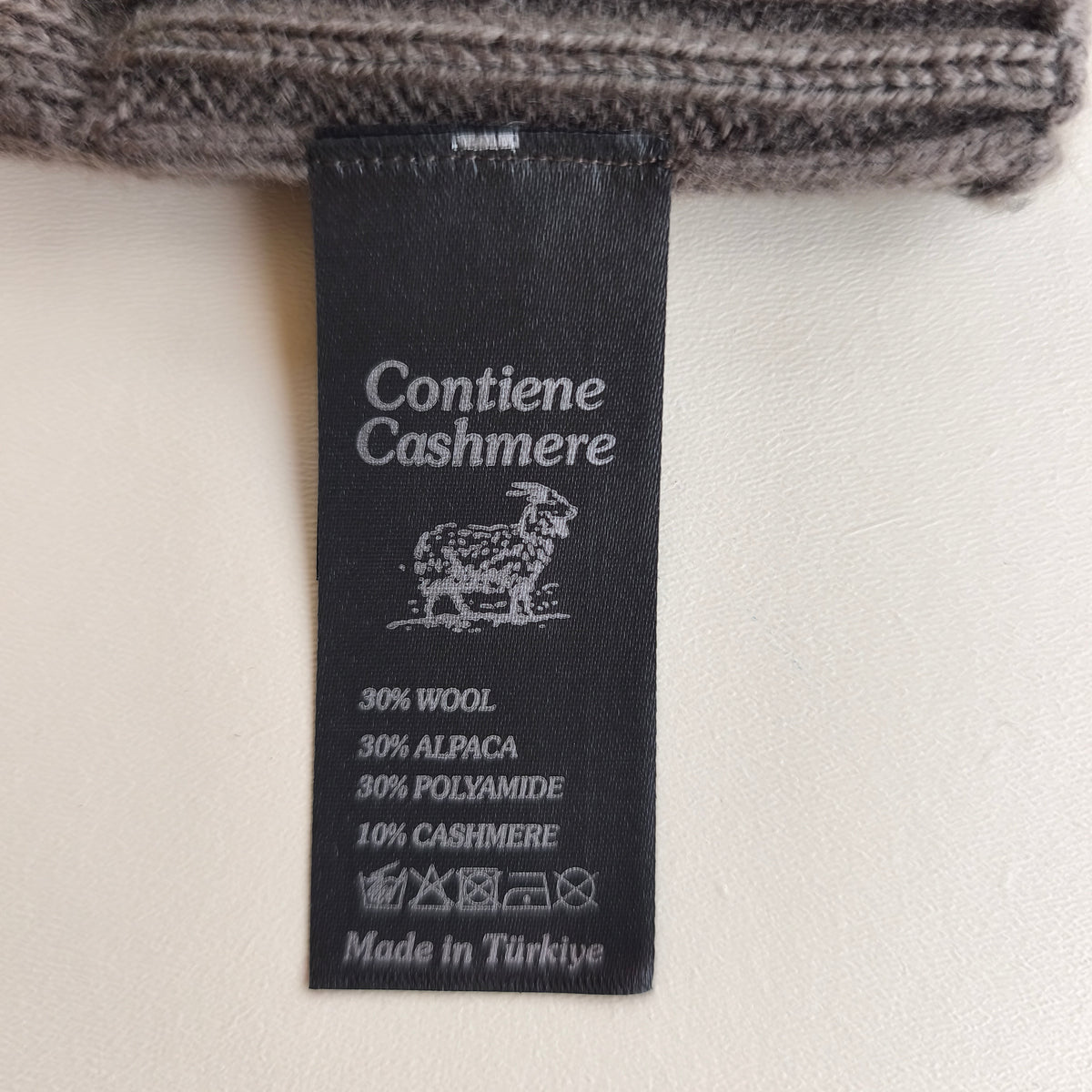 Cappello invernale lana/alpaca/cashmere unisex premium Tortora