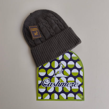 Cappello invernale lana/alpaca/cashmere unisex premium Tortora