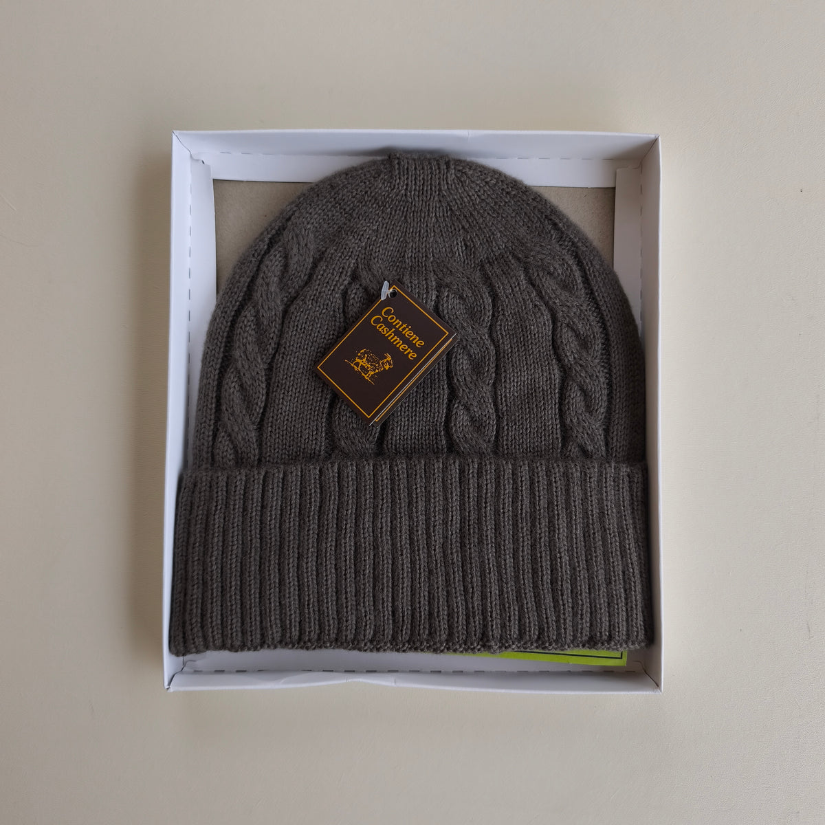 Cappello invernale lana/alpaca/cashmere unisex premium Tortora