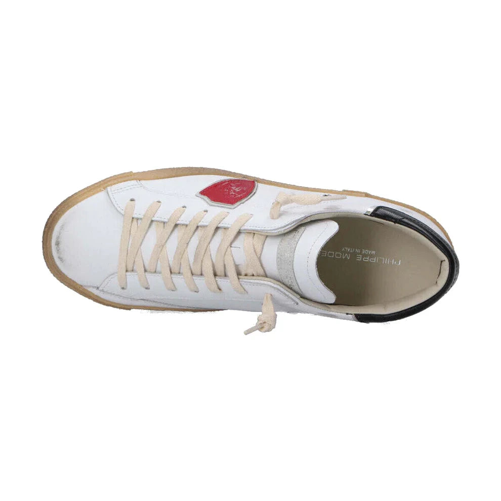 Philippe Model PRSX Low Man PRLU VIN1 Sneakers in pelle bianca