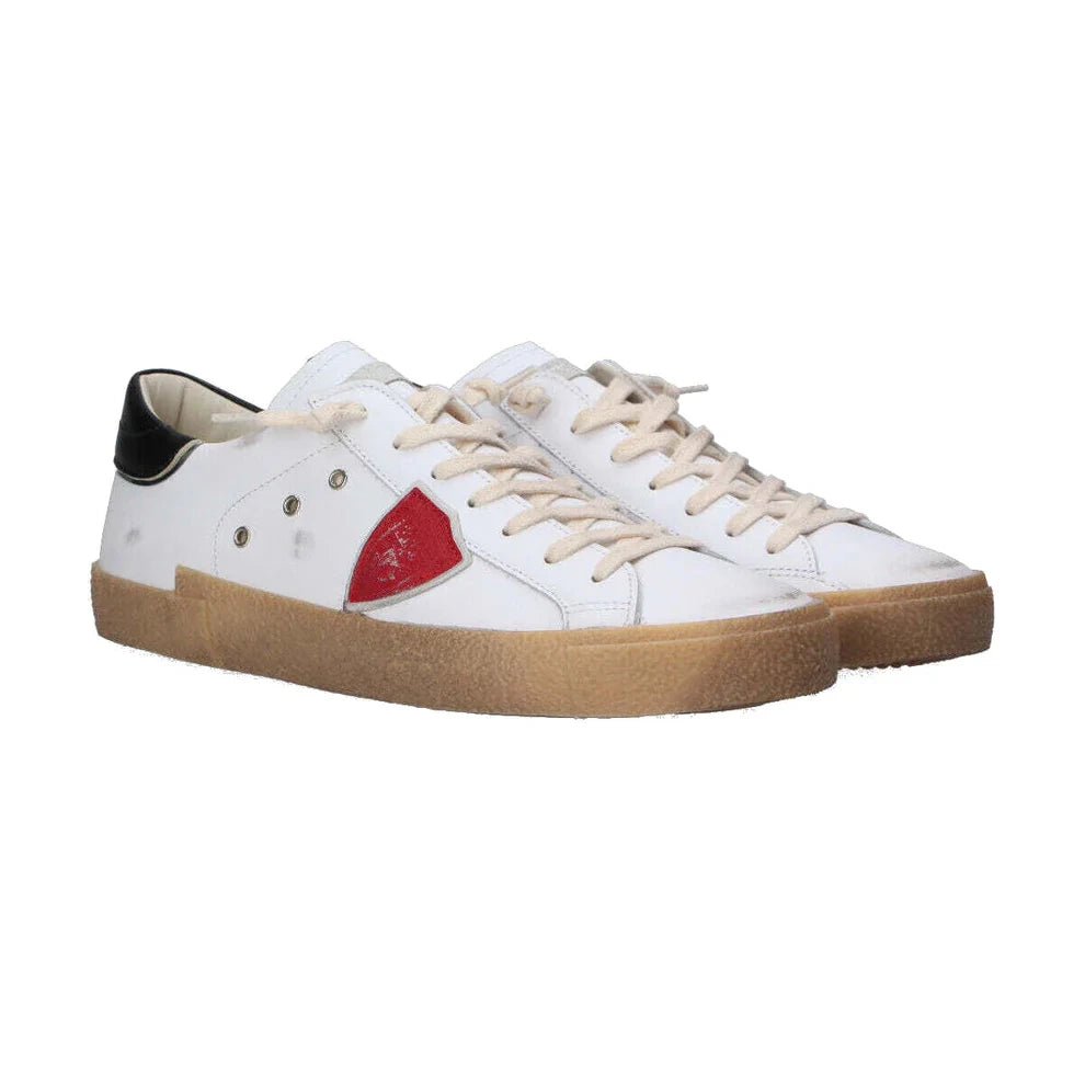 Philippe Model PRSX Low Man PRLU VIN1 Sneakers in pelle bianca