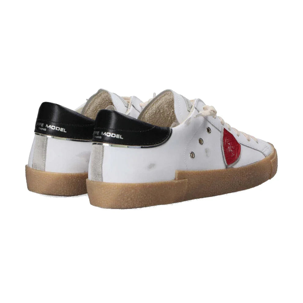 Philippe Model PRSX Low Man PRLU VIN1 Sneakers in pelle bianca