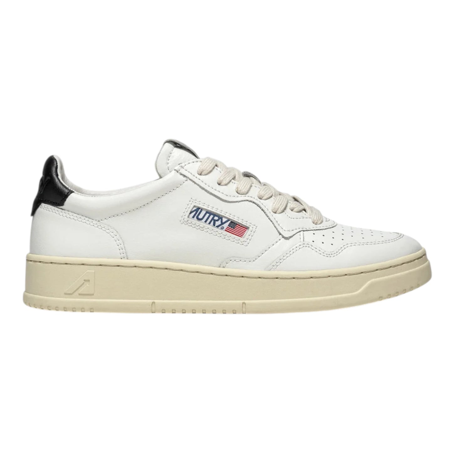 Autry Medalist Low bianca in pelle Spoiler Nero AULM LL22