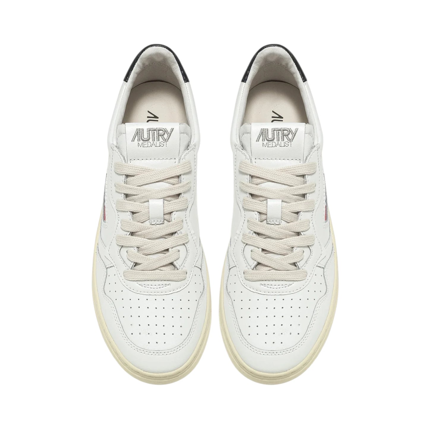 Autry Medalist Low bianca in pelle Spoiler Nero AULM LL22