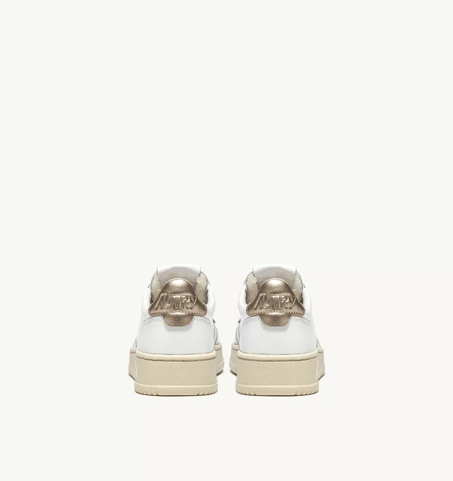 Sneaker Donna Autry Medalist Low bianca in pelle Spoiler Oro (Woman)