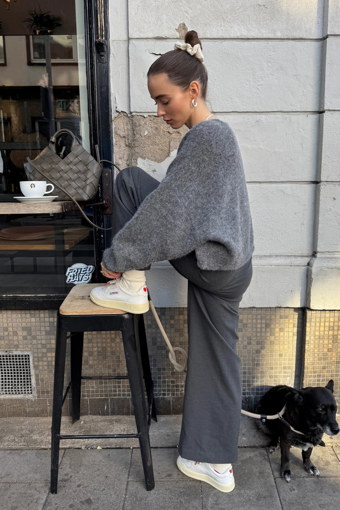 AUTRY Special Edition x Anita Hass Sneaker Medalist 'Heart' in pelle Bianca AULW AH01