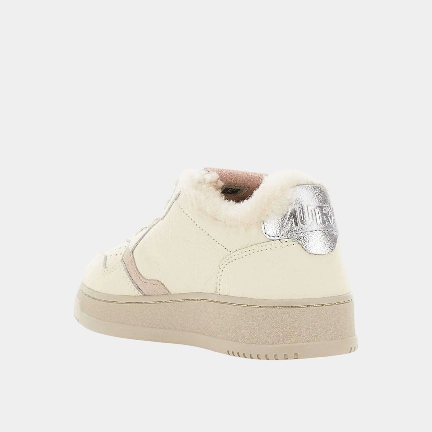 Autry Sneakers Medalist Low in Pelliccia e Pelle Martellata (Woman)