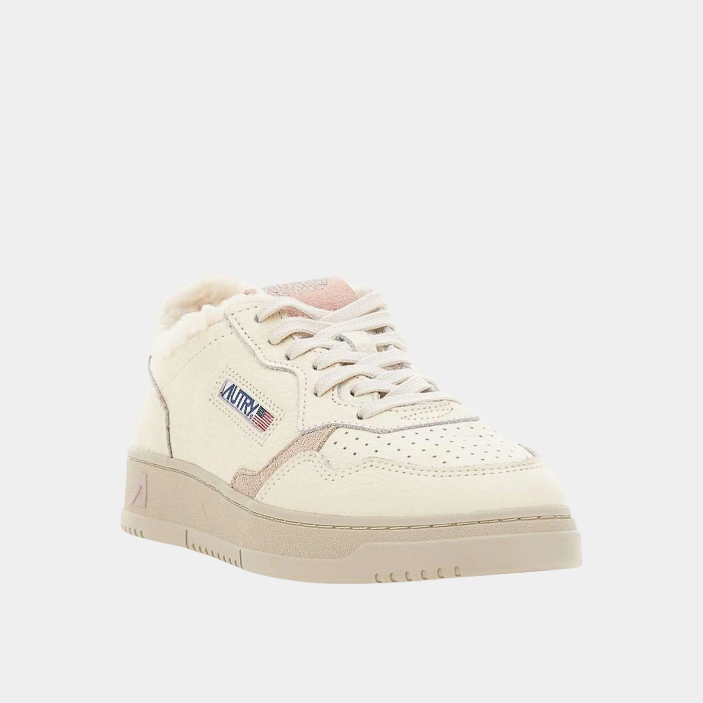 Autry Sneakers Medalist Low in Pelliccia e Pelle Martellata (Woman)