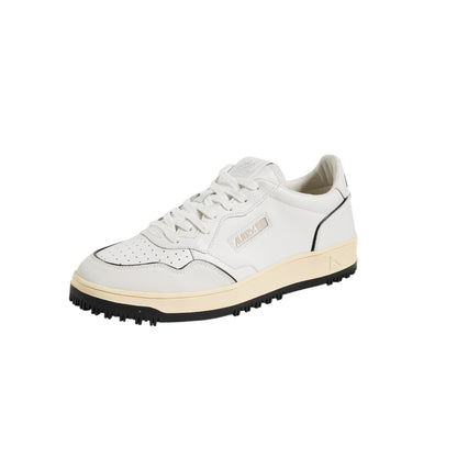 Zapatillas de golf bajas Autry de piel Blanco/Negro AGLM AG01 (Hombre)