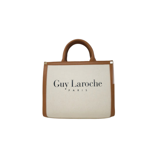 Guy Laroche Paris Borsa shopping in canvas naturale