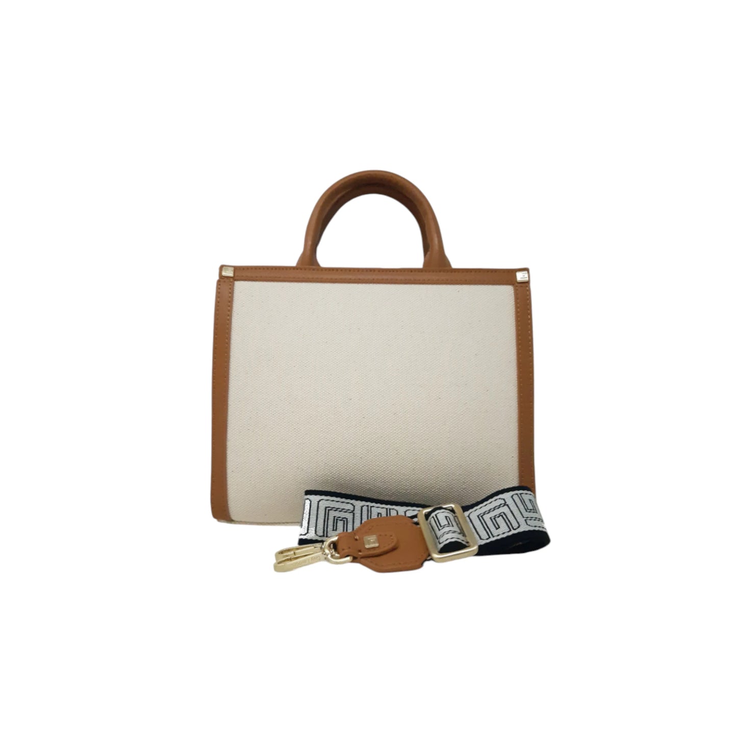 Guy Laroche Paris Borsa shopping in canvas naturale