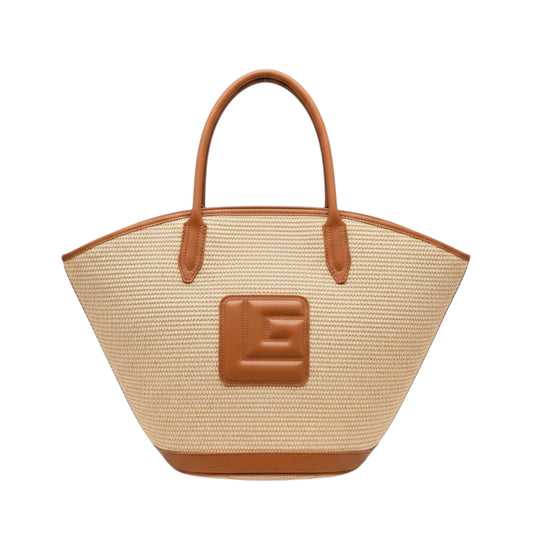 Guy Laroche Paris Borsa shopping in canvas naturale