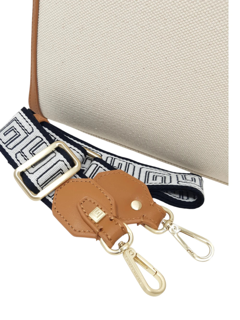 Guy Laroche Paris Borsa shopping in canvas naturale